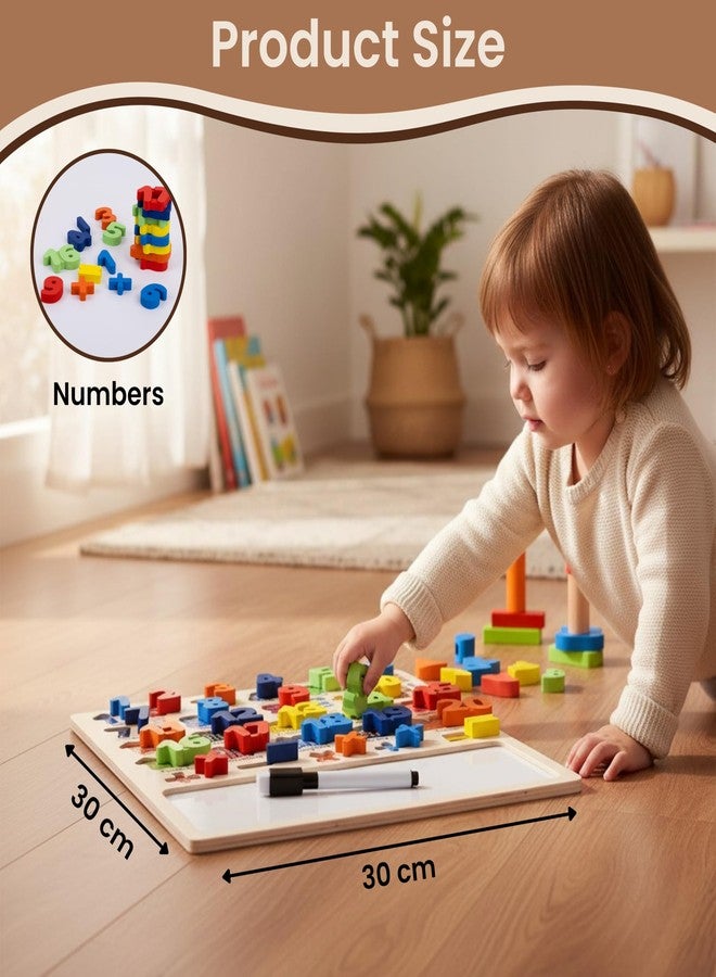 KRESHU Wooden Numbers Learning Board for Kids 1-20 | Montessori Educational Toy with Whiteboard & Marker | Math & Counting Puzzle for Toddlers & Preschool Kids | Reusable Writing Board(Ages 2-5 Years) - Image 2